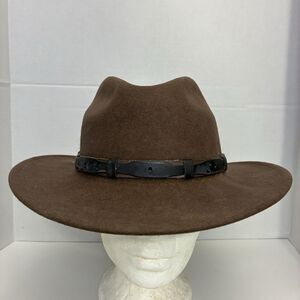 Harley-Davidson Crushable Wool Fedora Hat Brown Water Repellent Small